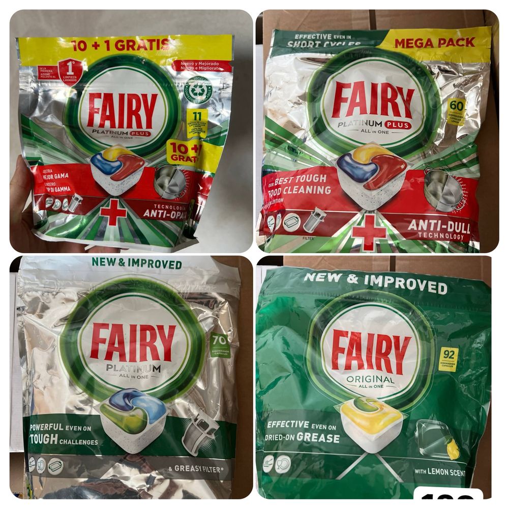 Капсули та таблетки для посудомийної машини/Finish,Fairy