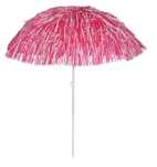 Nowy Stylowy Parasol Plażowy Hawajski Różowy