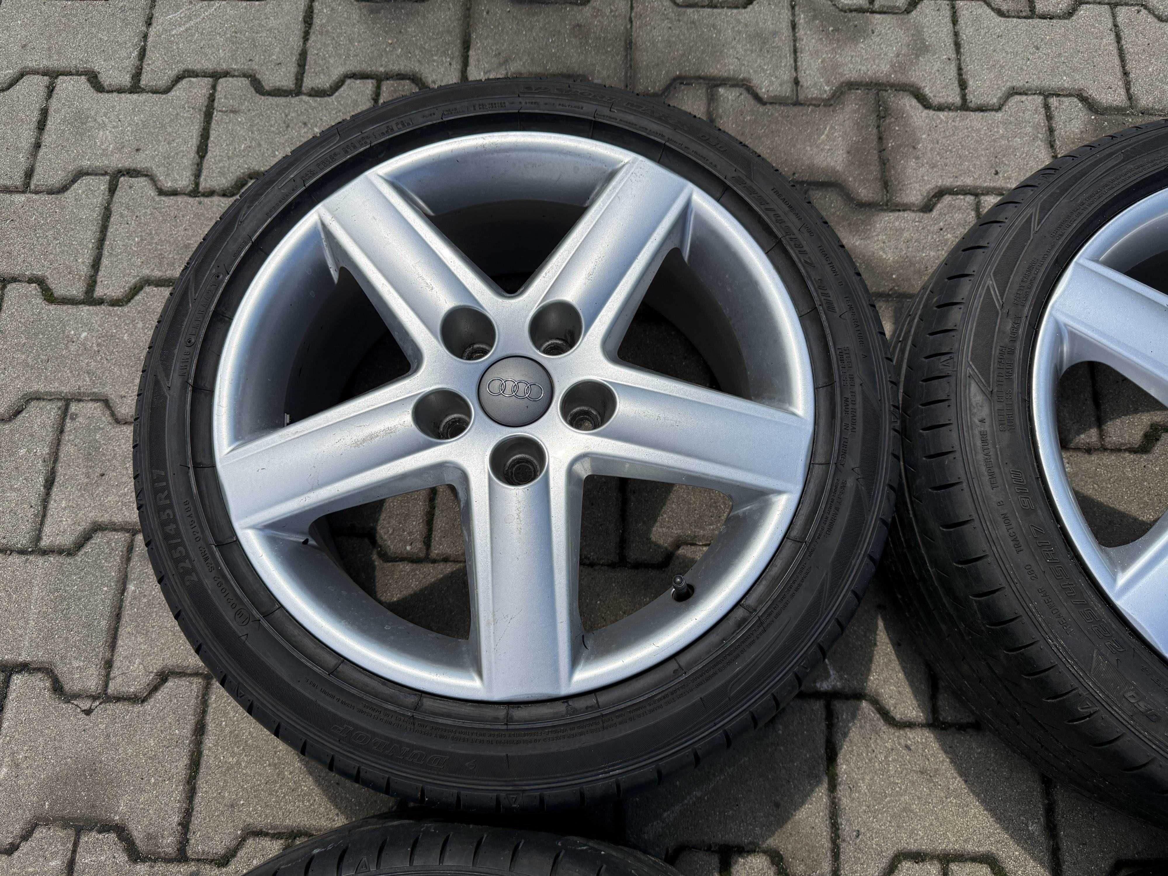Koła letnie 17 Audi A4 B6, A6 C5 5x112 z oponami Dunlop 225/45