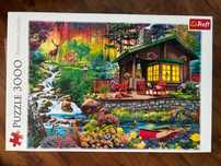 Puzzle 3000 Trefl Chatka w Lesie