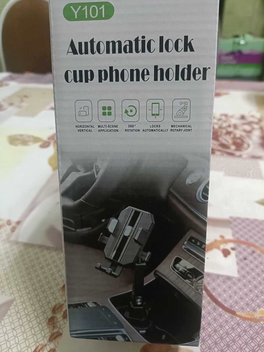 Suporte de Telemóvel com Trava Automática