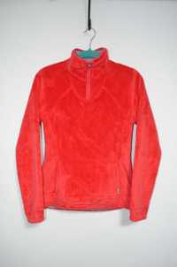 The North Face Fluffy Fleece Women Pullover Jacket Size S Red Rare