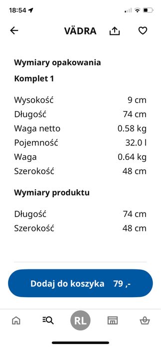 Przewijak VADRA IKEA