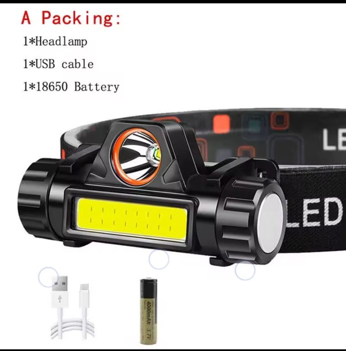 Налобний ліхтарик на магніті