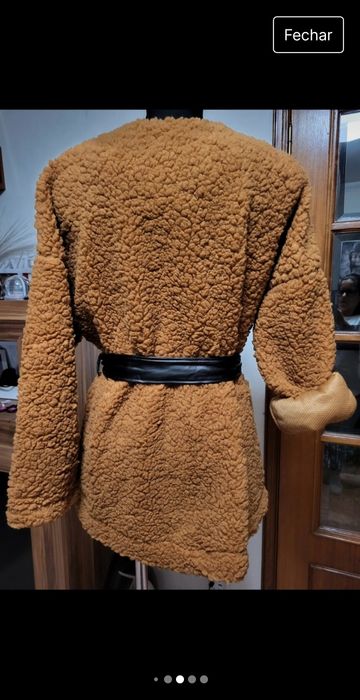 Casaco de pêlo tipo tedi novo