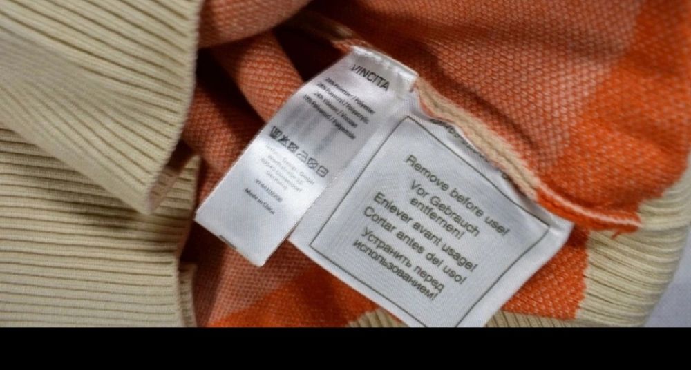 Sweterek pomarańczowo beżowy śliczny 44