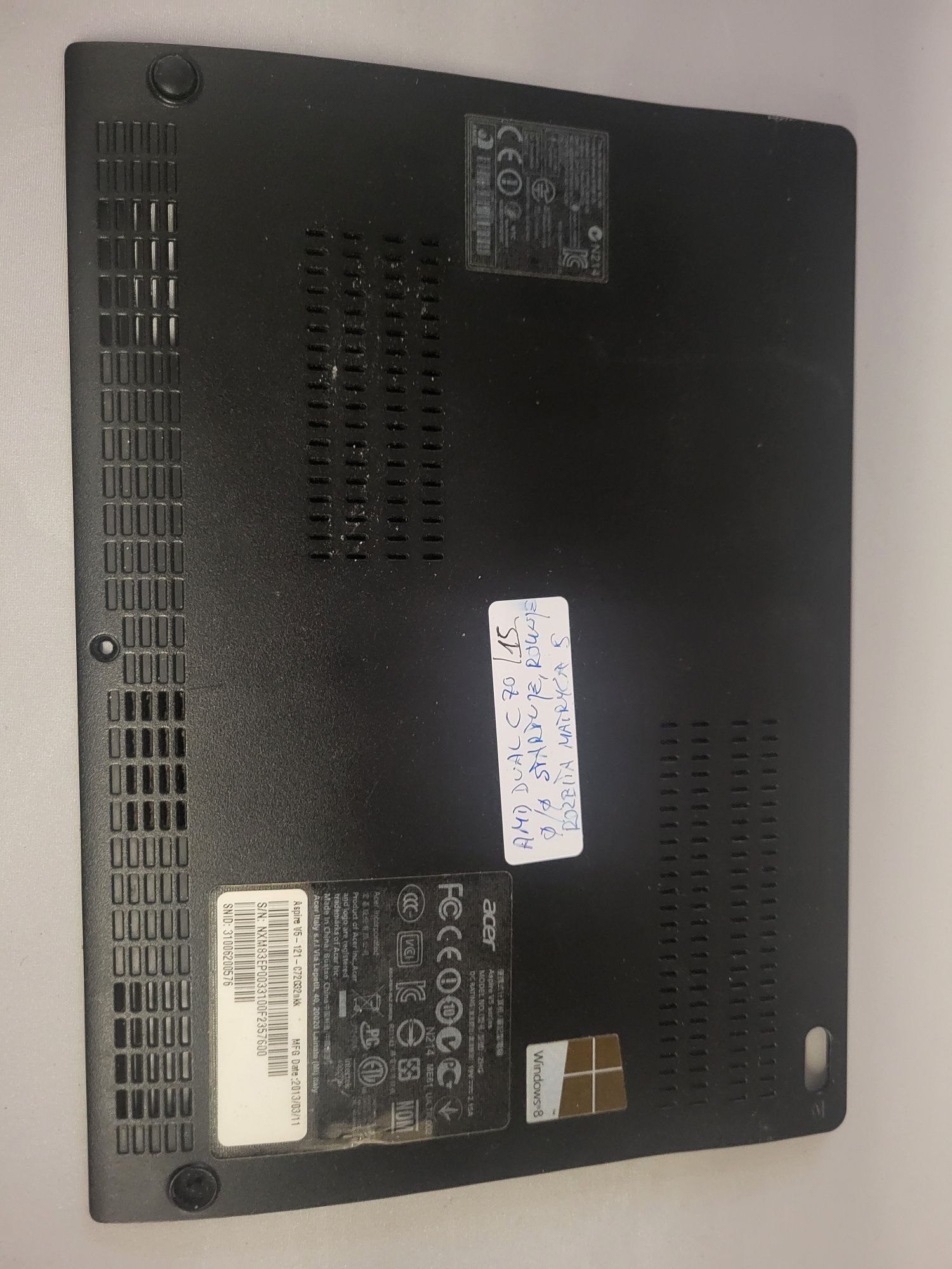 Sprzedam dolną zaślepkę do Laptopa Acer aspire V5 121 C72
