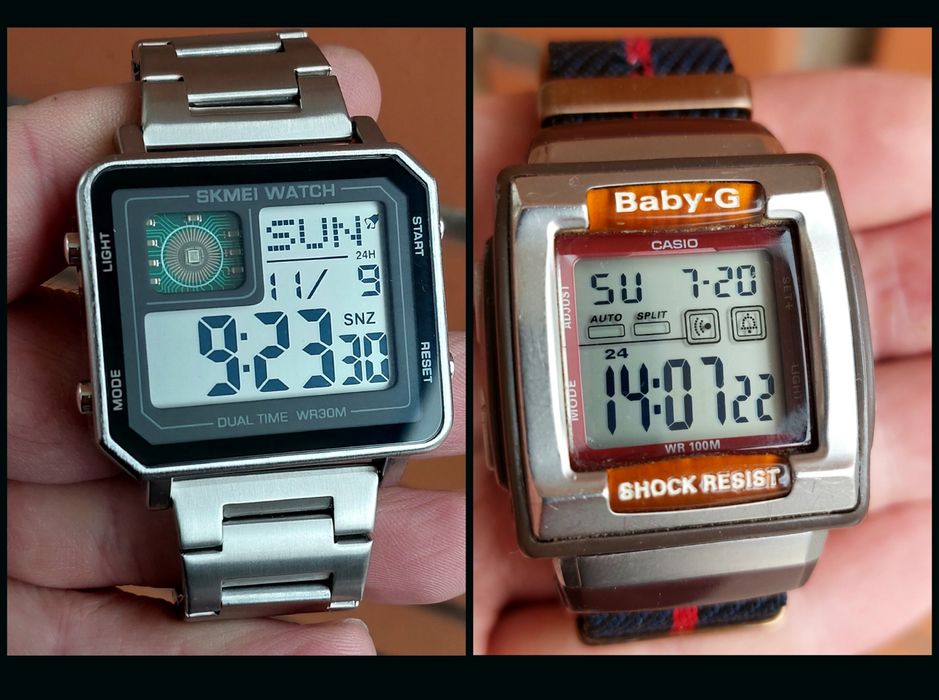 Годинник SKMEI 2033 та CASIO Baby-G BG-180L (оригінал)