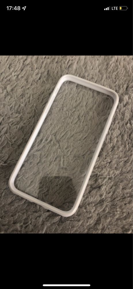 Obudowa na iPhone X etui case przezroczysta biała obramówka