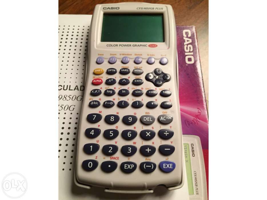 Calculadora científica Casio cfx-9850GB PLUS-we com manual