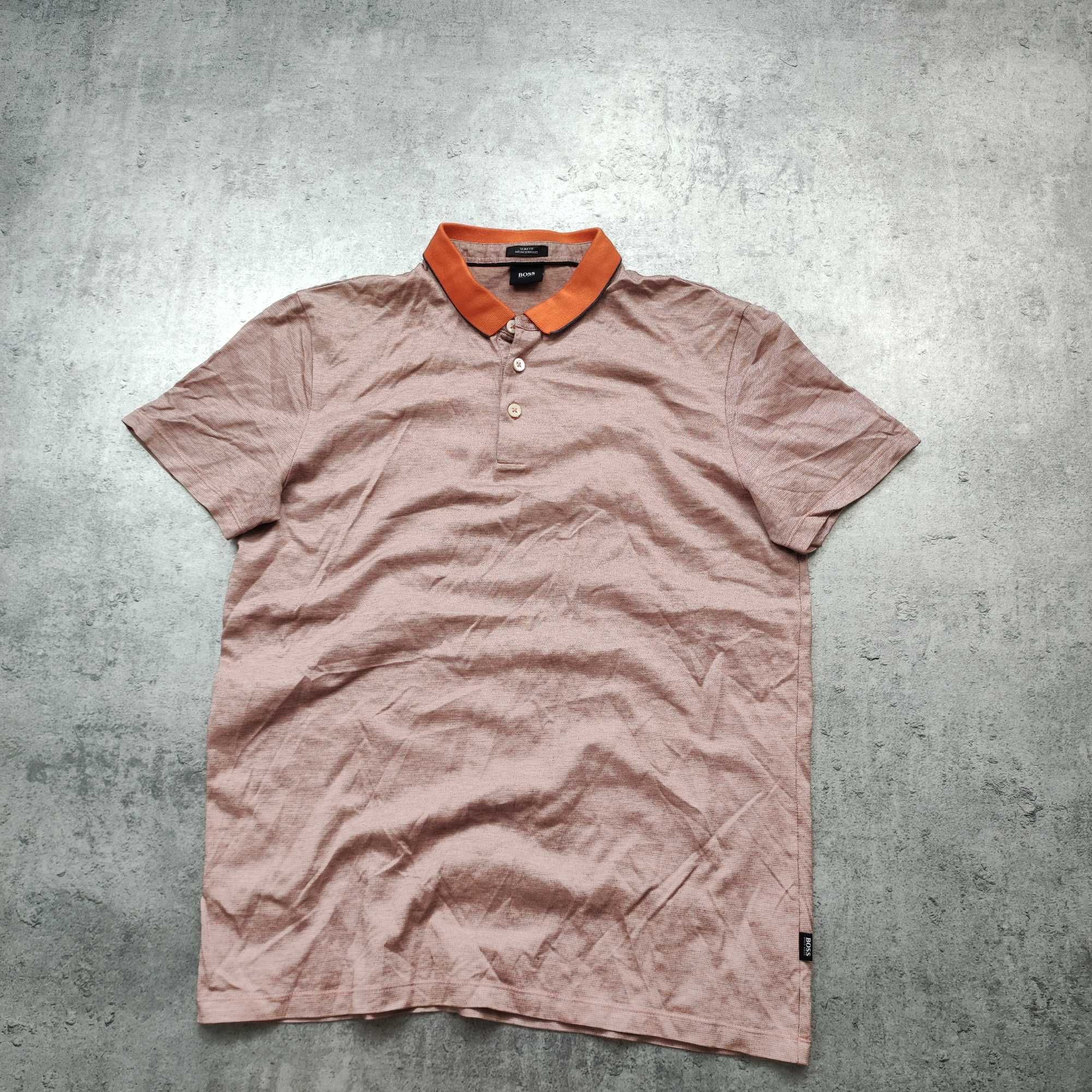 MĘSKA Koszulka Bawełna PREMIUM Elegancka Casual Hugo Boss Elegancka
