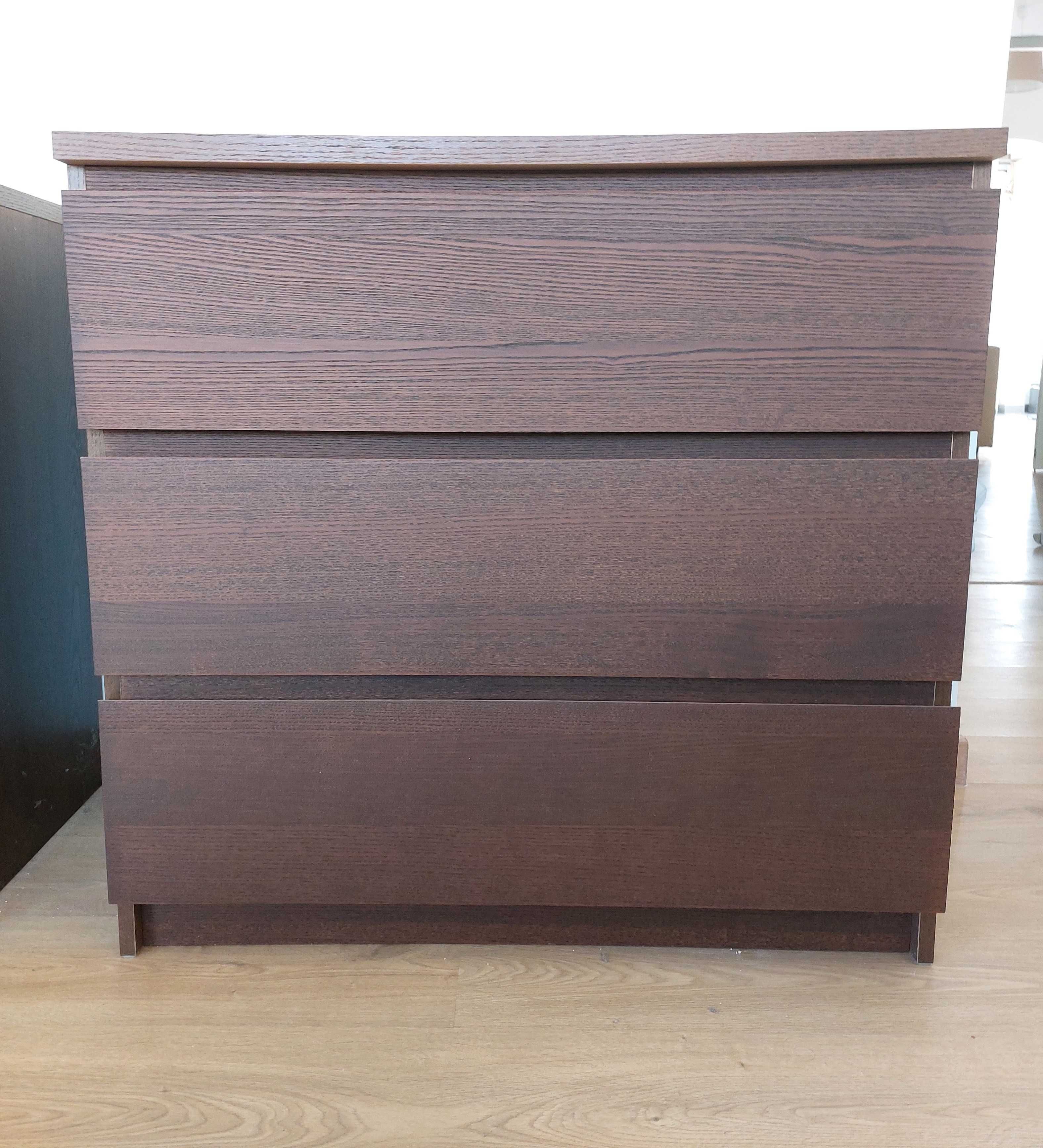 Em muito bom estado - Mobília completa de quarto IKEA Malm Castanho/Pr