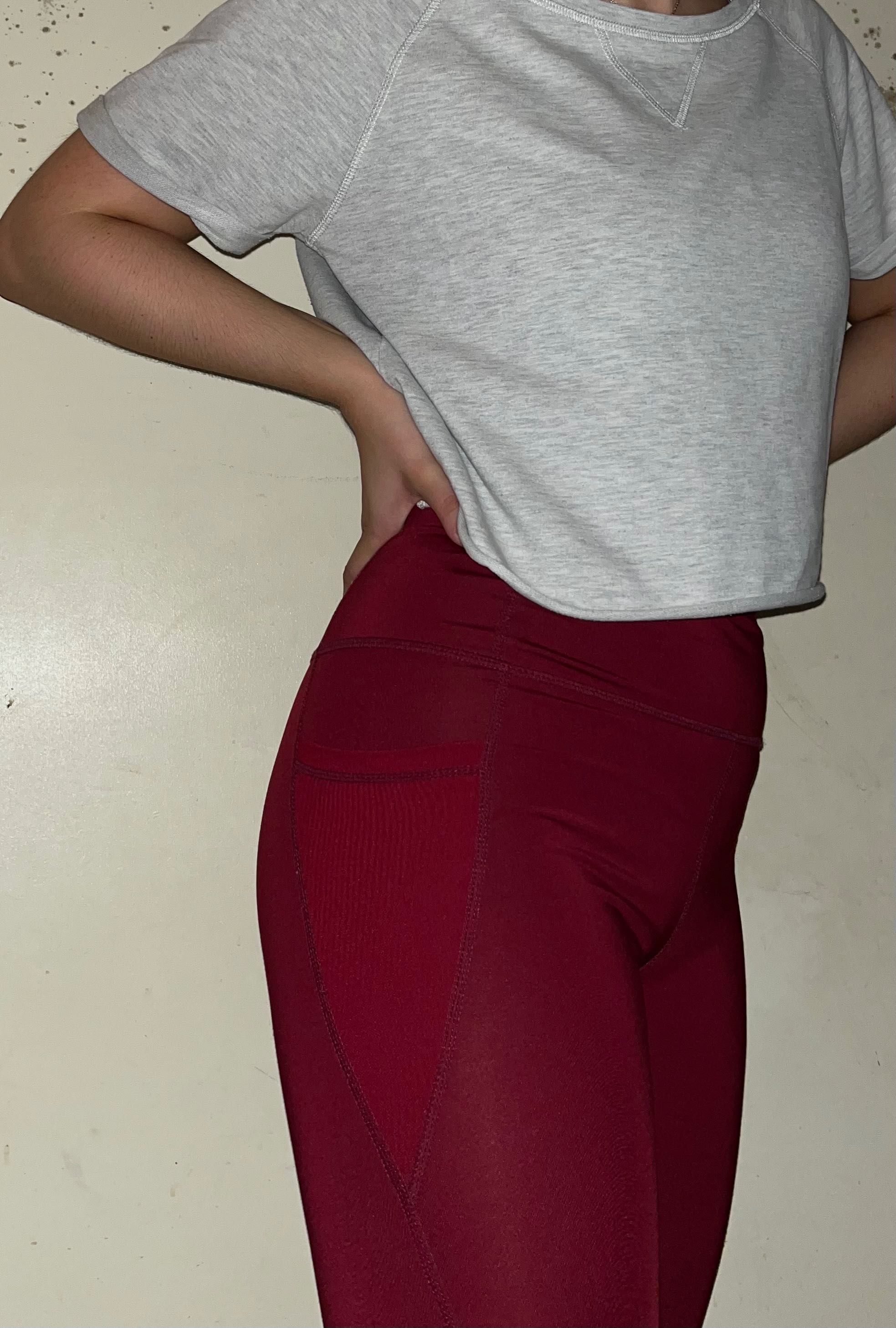 Leggings bordeaux da Shein