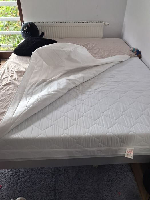 Łóżko aluminiowe materac stelaz 160x200