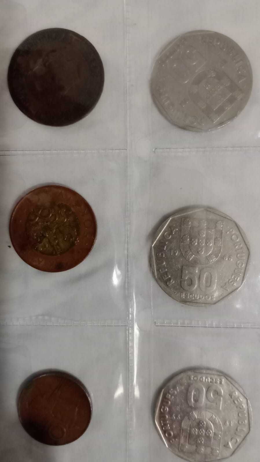 Lote de moedas antigas portuguesas – escudos e comemorativas