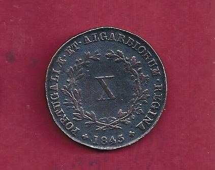 MONARQUIA D. MARIA II     X  Reis  1843 bonita