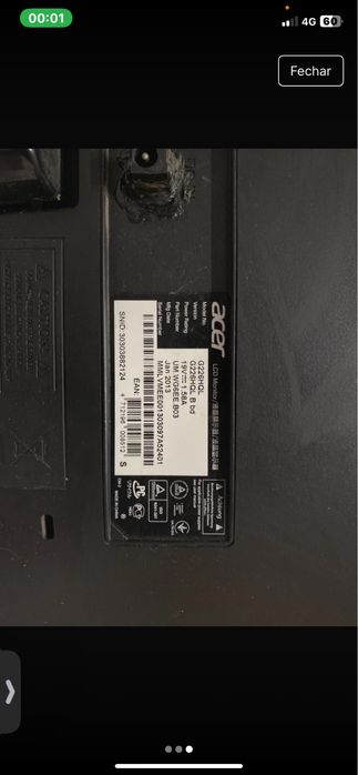 Monitor acer sem nenhum dano