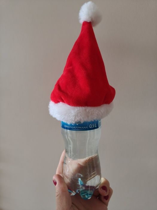 Czapki Mikołajowe na butelkę,sloik i itd