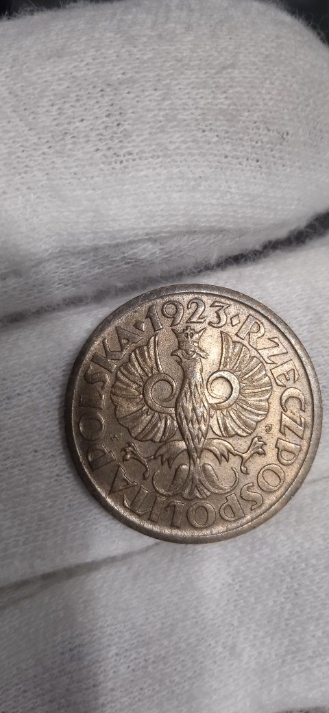 2 RP 1 grosz 1930 rok, 1 gr 1923r, 1 gr 1925, 5 gr 1923
