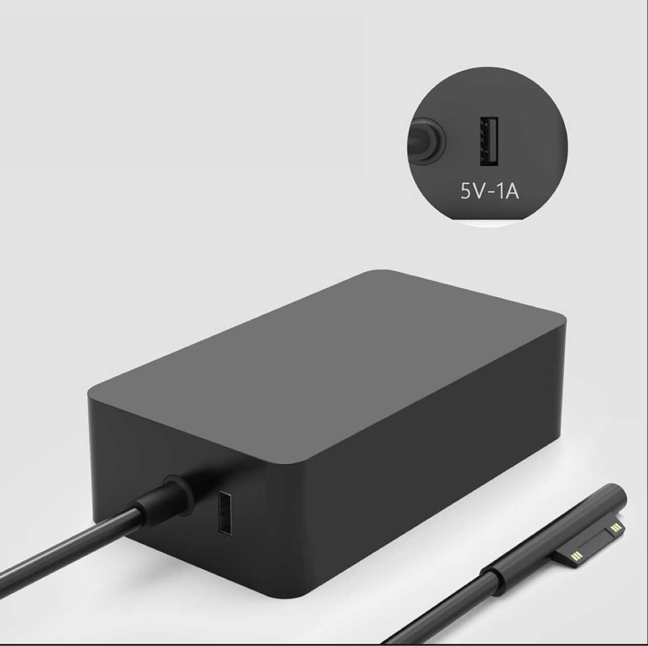 Szybka Ładowarka 65W z Portem USB do Microsoft Surface Pro 10/9/8/3