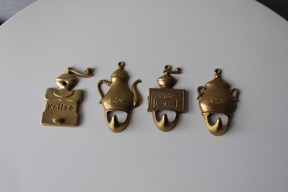 Вешалки для кухни, бронза, Германия, набор, 4 шт