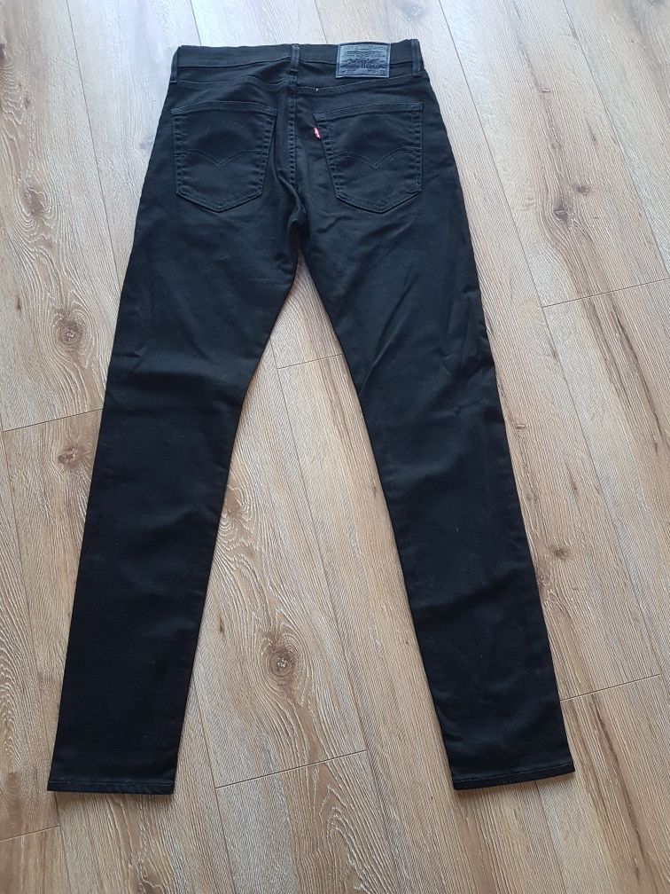 Levi's 512 jeansy spodnie rurki męskie W30 L32 czarne dżinsy jeans i