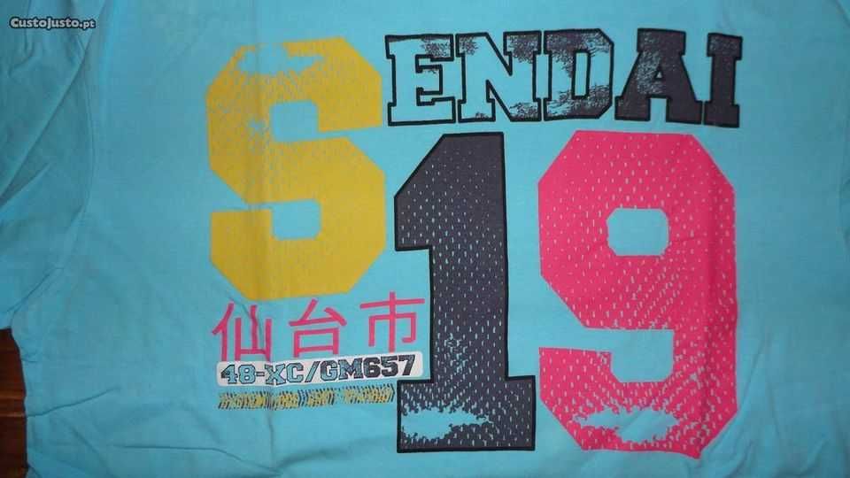 T-shirt de homem azul CS Active Sendai 19
