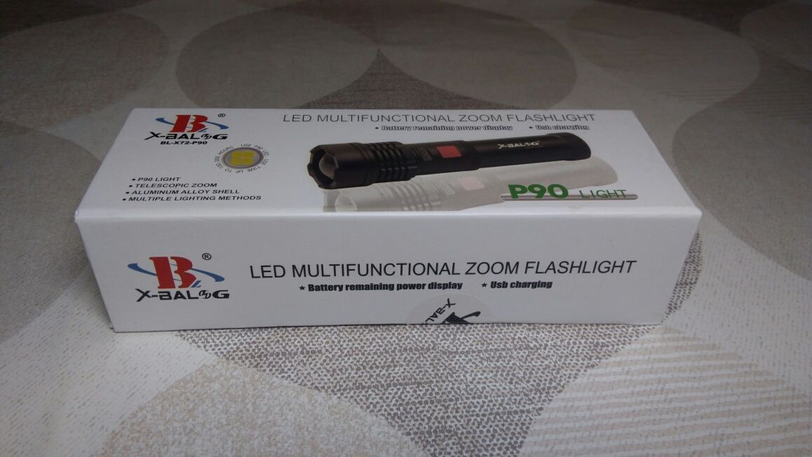 Мощный ручной фонарик Police X-Balog BL-X72-P90 (USB micro charge)