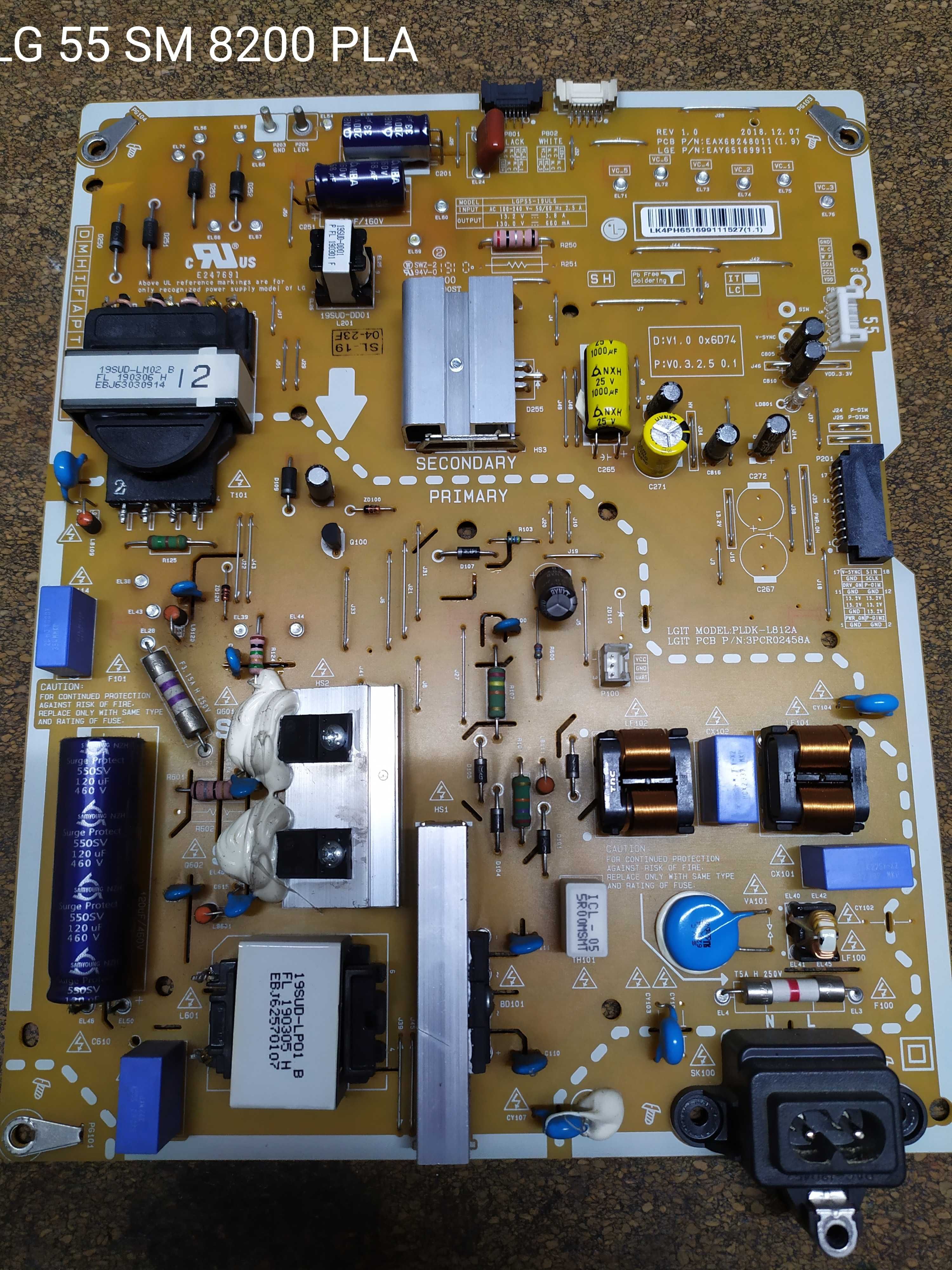 LG 55SM8200PLA Peças Ecrã Partido