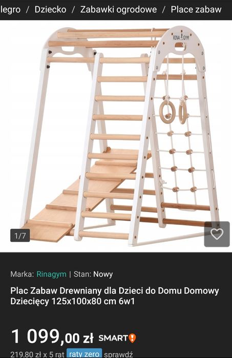 Plac zabaw dla dzieci RinaGym, drabinka gimnastyczna