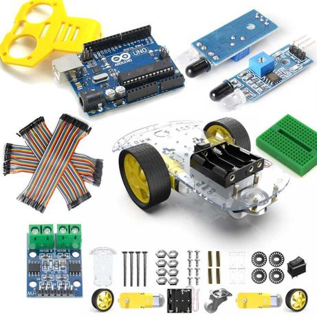 Arduino + Carro Robô 2WD + Sonar + Sensores de Obstáculos