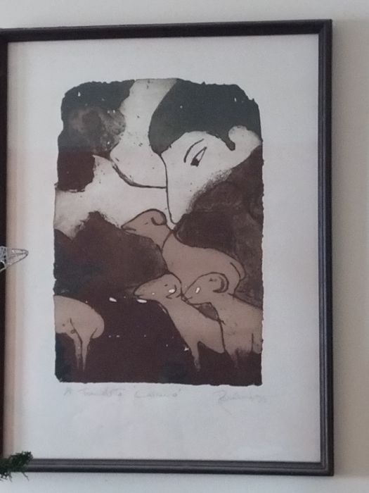 Serigrafia Técnica Mista "Carneiro" de Rosália