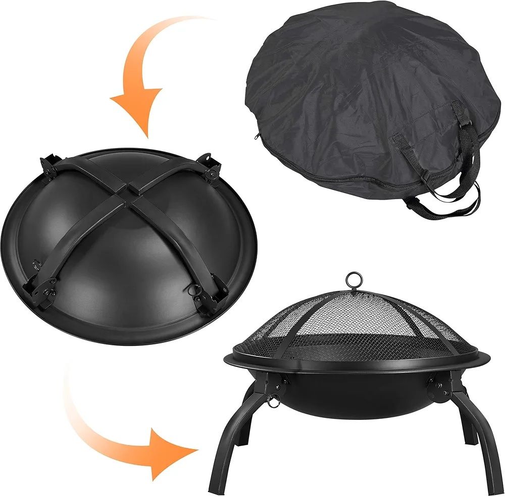 Braseiro Firepit Dobrável 2 em 1