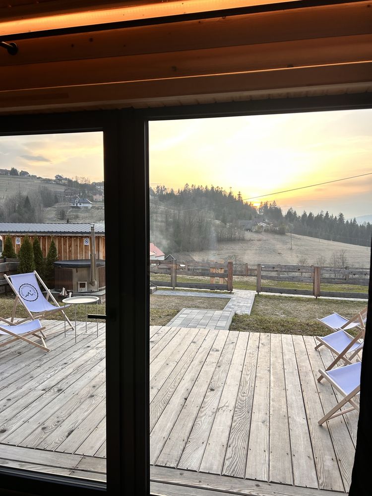 Domki z sauną i jacuzzi -Beskidy/ Koniaków/ widok na góry