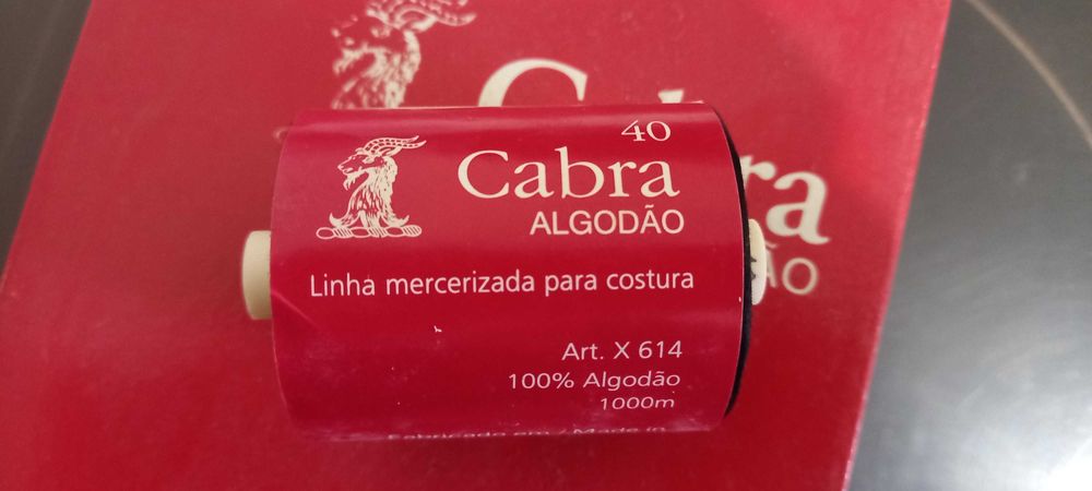 Linha de coser de algodão Cabra 1000m