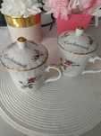 Porcelana Chodzież 2 sztuki z przykrywką kubki  zestaw