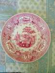 Lote de 5  pratos rosa Sacavém. Preço 100€