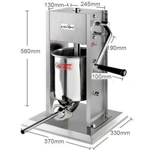 Nadziewarka szpryca 10 l do kiełbas parówek salami 4 lejki