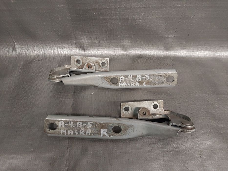 Audi A4 B5 95-99 rok KOMPLET zawiasy maski przód przedniej srebne