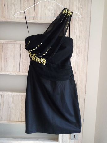 Sukienka czarna z cekinami S