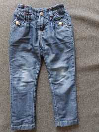 Spodnie jeansowe ocieplane r. 2-3 lata 92/98