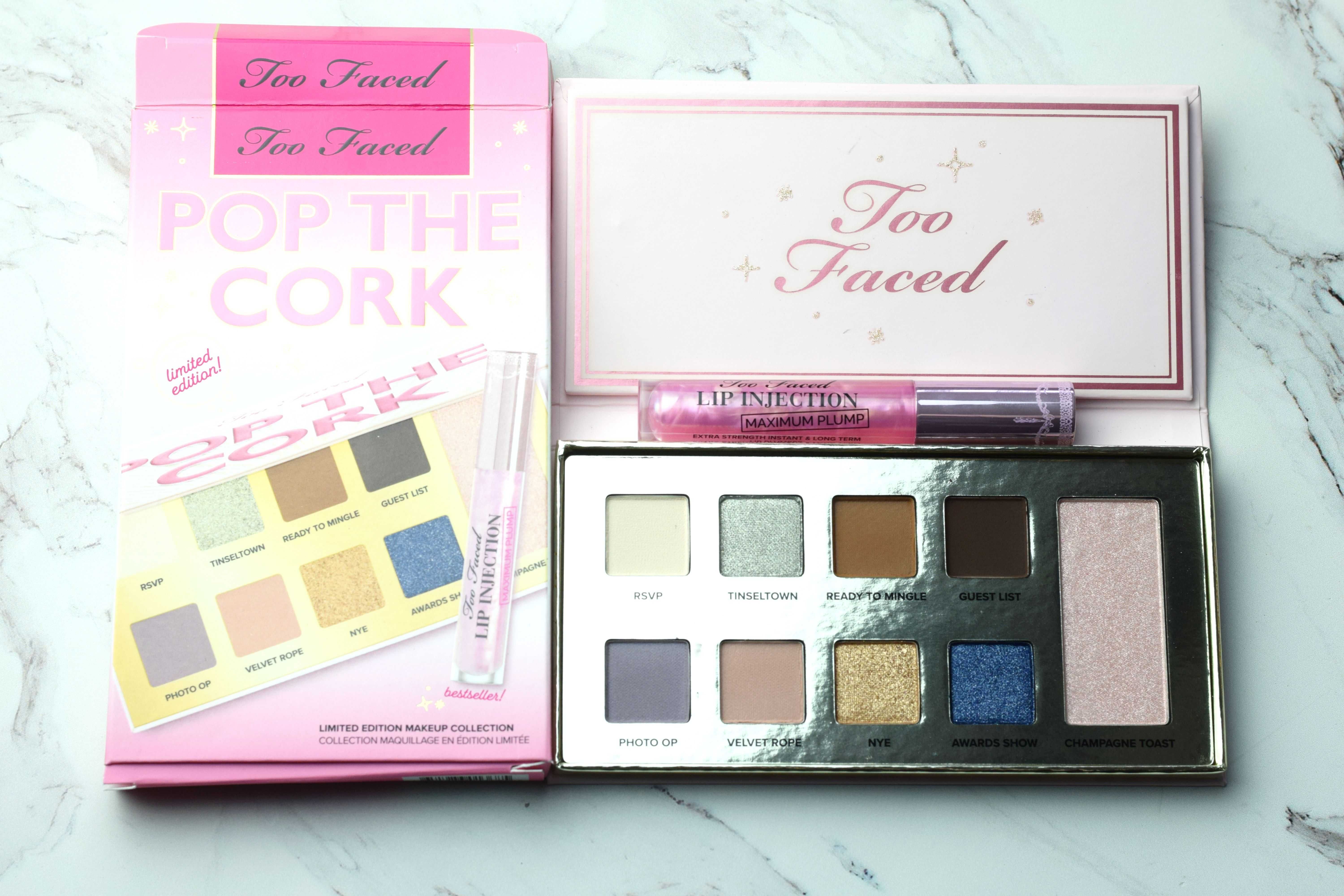 TOO FACED Pop The Cork zestaw paleta + błyszczyk NOWE Limitka