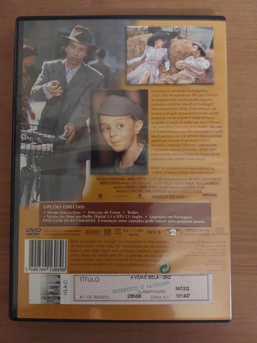 DVD " A Vida é Bela " 1997 (Como Novo)