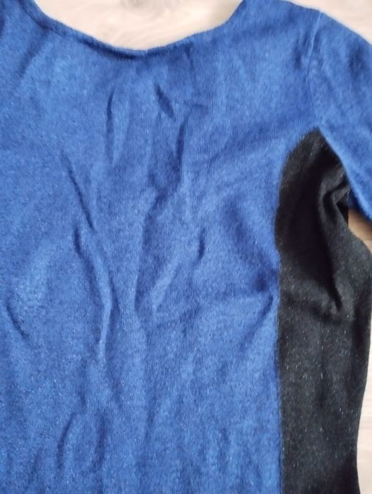 Granatowo-czarna sukienka ołówkowa