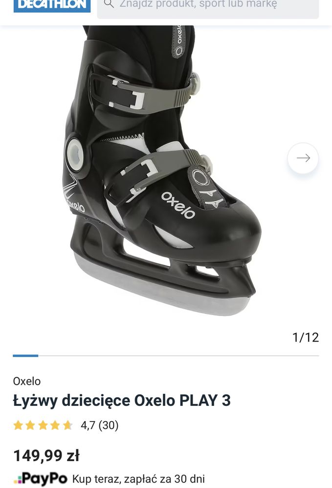 Łyżwy dziecięce Oxelo 34-36