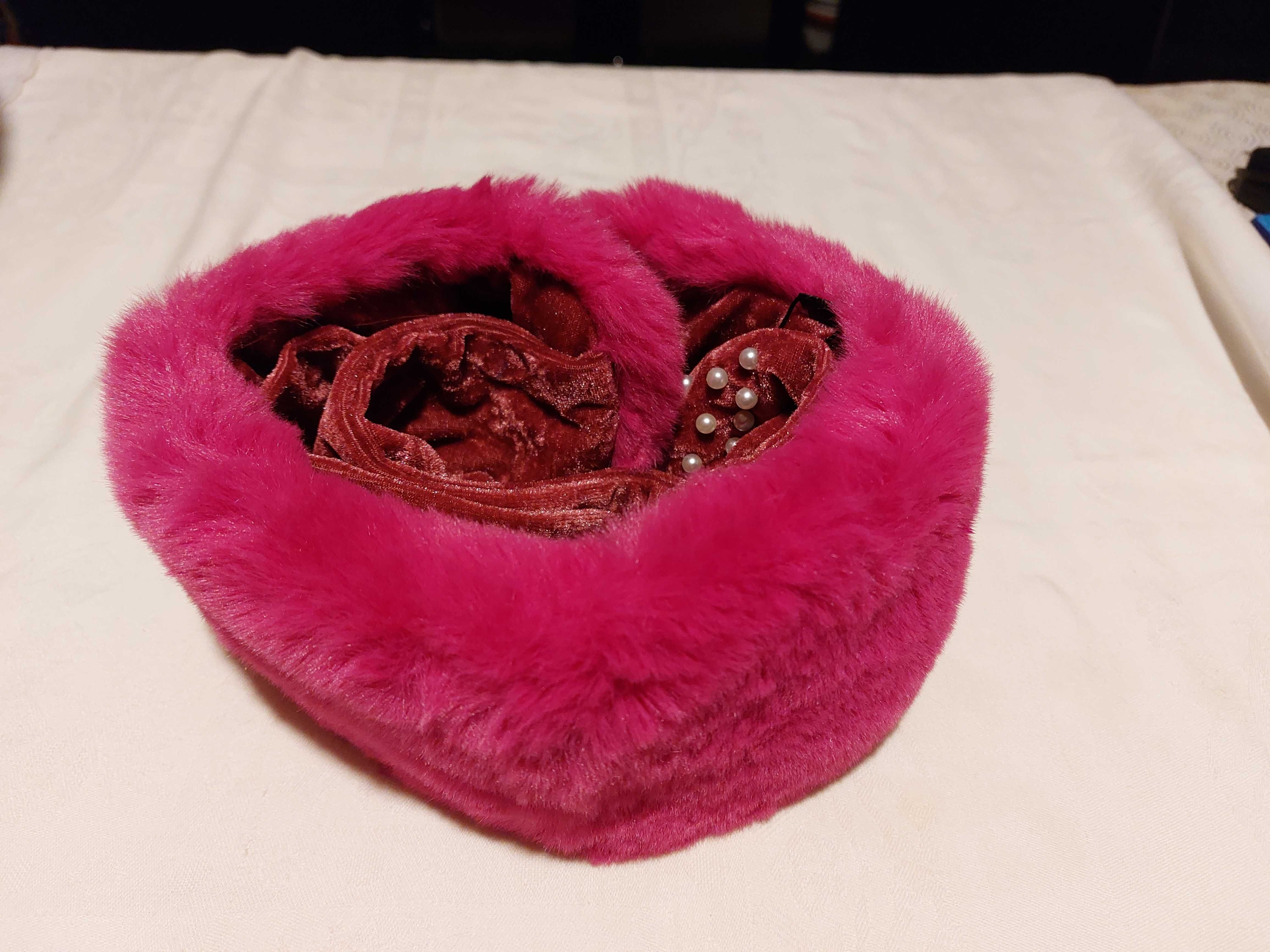Gola cachecol pêlo cor rosa Nova