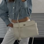 Сумка Balenciaga Rodeo шкіра | біла | срібна та золота фурнітура