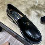 Mokasyny damskie czarne Chanel 40 loafers buty na plaskim eleganckie