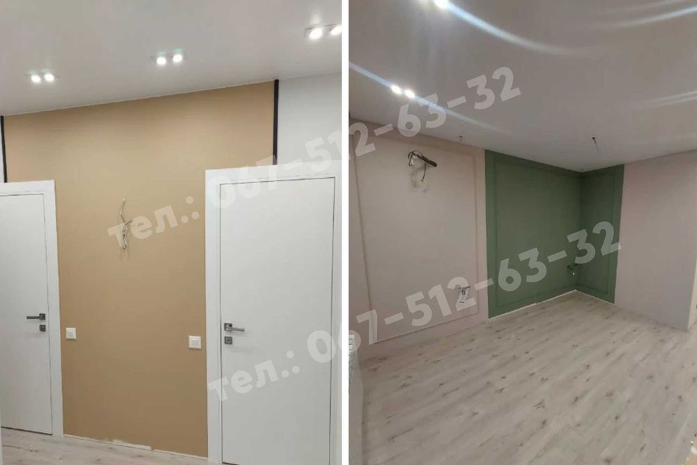 Поклейка обоев / Шпаклевка стен / Покраска стен / Поклейка шпалер Киев