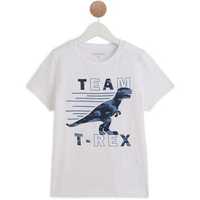 T-shirt branco "Inextenso" Tam. 107-113cm 5A